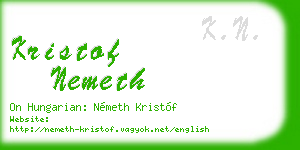 kristof nemeth business card