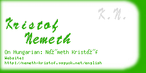 kristof nemeth business card